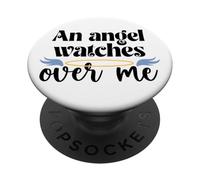 Camiseta con diseño de un ángel Que me cuida, papá y mamá, para Mujer, Hombre y niño, Abuela PopSockets PopGrip Adhesivo