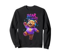 Camiseta con divertido diseño unisex de Bear With The Beats para hombre y mujer Sudadera