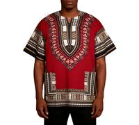 Camiseta con Estampado Africano Hombre Casual de Diario Corte Moderno Tela de Calidad Transpirable Moda Étnica Manga Corta Ropa de Verano Cómoda para Viajes y Eventos Culturales