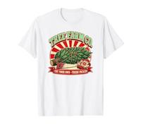 Camiseta con Estampado Cut Your Own Christmas Tree de Farm Co Camiseta gráfica económica, Hombre, Blanco, L