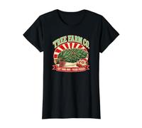 Camiseta con Estampado Cut Your Own Christmas Tree de Farm Co Camiseta gráfica económica, Mujer, Negro, S