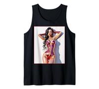 Camiseta con Estampado de Chica Sexy, Chica Pinup Sexy y pechugona de Ciencia ficción Camiseta sin Mangas