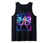 Camiseta con Estampado de Chica Sexy, Chica Rubia Sexy y JDM Tuner Car Camiseta sin Mangas