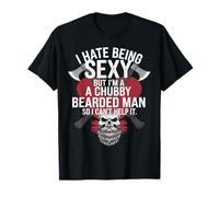 Camiseta con estampado de hacha cómica con texto en inglés «I Hate Being Sexy» para hombres barbudos Camiseta