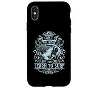 Camiseta con estampado de inspiración para hombre Learn to Surf Carcasa para iPhone X/XS