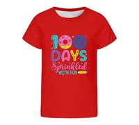 Camiseta con estampado gráfico, camiseta de manga corta y cuello redondo para un aspecto cómodo para el día a día, para escuela, ocio, exterior, versátil, combinable, para todo el año, fácil de