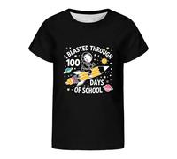 Camiseta con estampado gráfico, camiseta de manga corta y cuello redondo para un aspecto cómodo para el día a día, para escuela, ocio, exterior, versátil, combinable, para todo el año, fácil de