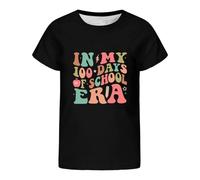 Camiseta con estampado gráfico, camiseta de manga corta y cuello redondo para un aspecto cómodo para el día a día, para escuela, ocio, exterior, versátil, combinable, para todo el año, fácil de