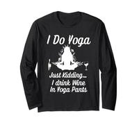 Camiseta con estampado Hatha Meditation Namaste con la frase I Do Yoga Poses Manga Larga