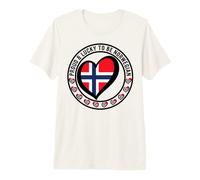 Camiseta con Estampado «I Love Norwegian» de Proud and Lucky To Be Norwegian Camiseta Premium