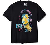 Camiseta con Estampado Retro de David Bowie Ziggy de Color Azul líquido - Negro - Small