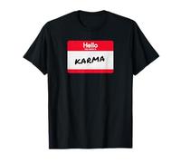 Camiseta con Estampado Sassy Hello My Name Is Karma Funny Attitude Camiseta