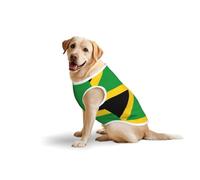 Camiseta con estampado suave de la bandera de Jamaica para perros grandes, ropa cómoda de algodón para mascotas, camiseta elástica sin mangas (3xl-5XL)