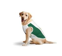 Camiseta con estampado suave de la bandera de México para perros grandes, cómoda ropa de algodón para mascotas, camiseta elástica para perro, sudadera sin mangas (3xl-5XL)