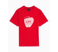 Camiseta con gráfico A.P.C. Pomme para hombre Rojo L