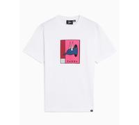 Camiseta con gráfico Boxy by Parra The Hunted para hombre Multi,Blanco S