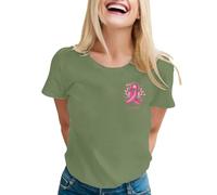 Camiseta con gráfico del Mes de Empoderamiento de la Conciencia para las Mujeres. Apoya la conciencia de la salud de los senos con un diseño elegante para la comodidad de defensa. Perfecto para el uso