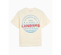 Camiseta con gráfico Oversize adidas Originals x Bad Bunny DTmF Tour Merch "London" Heavyweight Unisex Beige XXXL