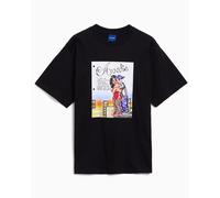 Camiseta con gráfico Relaxed Awake NY Hug para hombre Ref. AWK-FW25-TS003-BLK Color Negro Talla XL