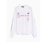 Camiseta con gráfico Relaxed de manga larga Poliquant The New Sports X 1990 Limited Edition para hombre Blanco S