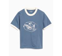 Camiseta con gráfico Slim Carhartt WIP Reminiscing Ringer para mujer Azul M