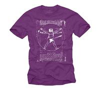 Camiseta con Guitarra Electrica DA Vinci Rock Hombre Morado S