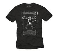 Camiseta con Guitarra Electrica DA Vinci Rock Hombre Negro M