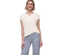 Camiseta con Hombros caídos para Mujer con Cuello Dividido, Blanco Crudo, 36
