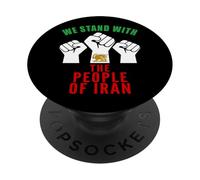 Camiseta con la Bandera de We Stand with Iranian People Rized Fists PopSockets PopGrip Adhesivo