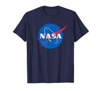 Camiseta con Licencia de la NASA con Logotipo de la NASA, Idea de Regalo para fanáticos del Espacio Camiseta, Hombre, Azul Marino, S
