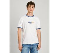 Camiseta con logo bordado Hombre Talla L. Color Blanco