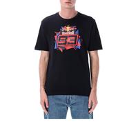 Camiseta con Logo - RedBull Marquez Official Negro Hombre (FR/ES, Letras, XXL, Regular, Regular, Azul)