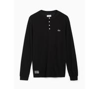 Camiseta con logo Straight de manga larga Lacoste para hombre Negro 6