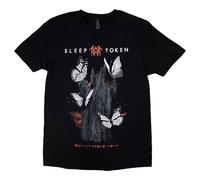Camiseta con logotipo de la banda Sleep Token Butterflies, Negro -, X-Large