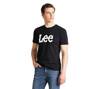 Lee Wobbly Logo tee Camiseta, Negro, 3XL Hombres