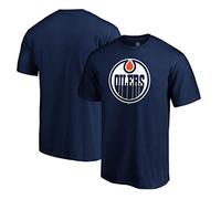 Camiseta con logotipo primario de color del equipo de rendimiento juvenil de la NHL, Edmonton Oilers Azul marino, 18-20