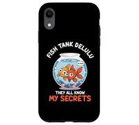Camiseta con Memes Fish Tank Delulu con Texto en inglés «Todos Saben mis Secretos» Carcasa para iPhone XR