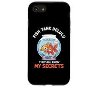 Camiseta con Memes Fish Tank Delulu con Texto en inglés «Todos Saben mis Secretos» Carcasa para iPhone SE (2020) / 7/8