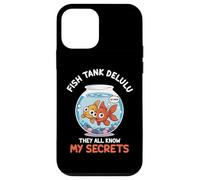 Camiseta con Memes Fish Tank Delulu con Texto en inglés «Todos Saben mis Secretos» Carcasa para iPhone 12 Mini