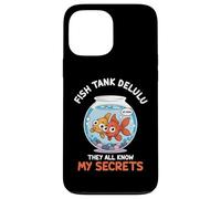 Camiseta con Memes Fish Tank Delulu con Texto en inglés «Todos Saben mis Secretos» Carcasa para iPhone 13 Pro MAX
