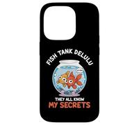 Camiseta con Memes Fish Tank Delulu con Texto en inglés «Todos Saben mis Secretos» Carcasa para iPhone 14 Pro