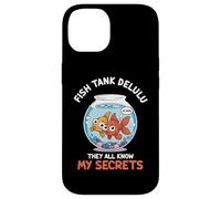 Camiseta con Memes Fish Tank Delulu con Texto en inglés «Todos Saben mis Secretos» Carcasa para iPhone 14