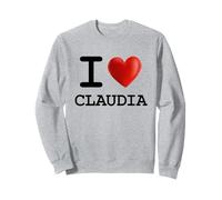 Camiseta con Nombre de corazón I Love Claudia Sudadera