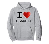 Camiseta con Nombre de corazón I Love Claudia Sudadera con Capucha