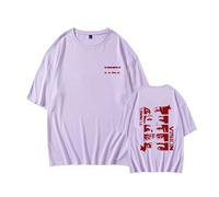 Camiseta con póster del álbum Tunnel Vision, Camiseta Estampada Worldtour, Camiseta de algodón for Uso Diario de High Street(B. Purple,2XL)