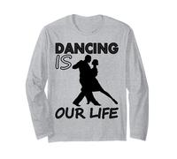 Camiseta con Texto en alemán Tanzer ist unser Leben Manga Larga