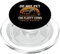 Camiseta con Texto en inglés Do Not Pet The Fluffy Cows, diseño de Bisonte PopSockets PopGrip para MagSafe