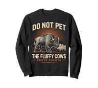 Camiseta con Texto en inglés Do Not Pet The Fluffy Cows, diseño de Bisonte Sudadera