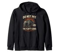 Camiseta con Texto en inglés Do Not Pet The Fluffy Cows, diseño de Bisonte Sudadera con Capucha