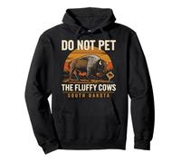 Camiseta con Texto en inglés Do Not Pet The Fluffy Cows, diseño de Bisonte Sudadera con Capucha